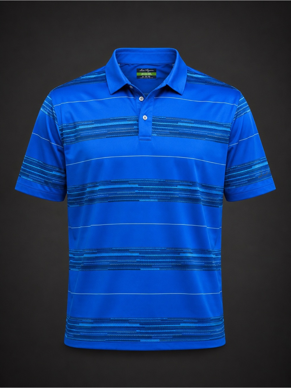 Ben Hogan Performance Golf Polo Shirt Men’s 2XL Blue Striped Stretch